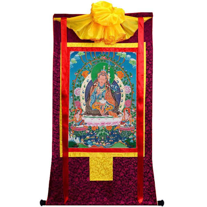 Guru Rinpoche Image - Tibetan thangka painting, view 10