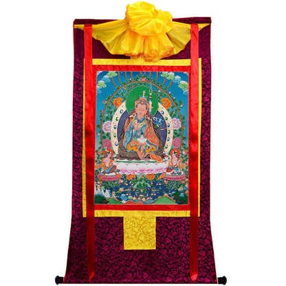 Padmasambhava - Guru Rinpoche - Tibetan thangka painting, view 5