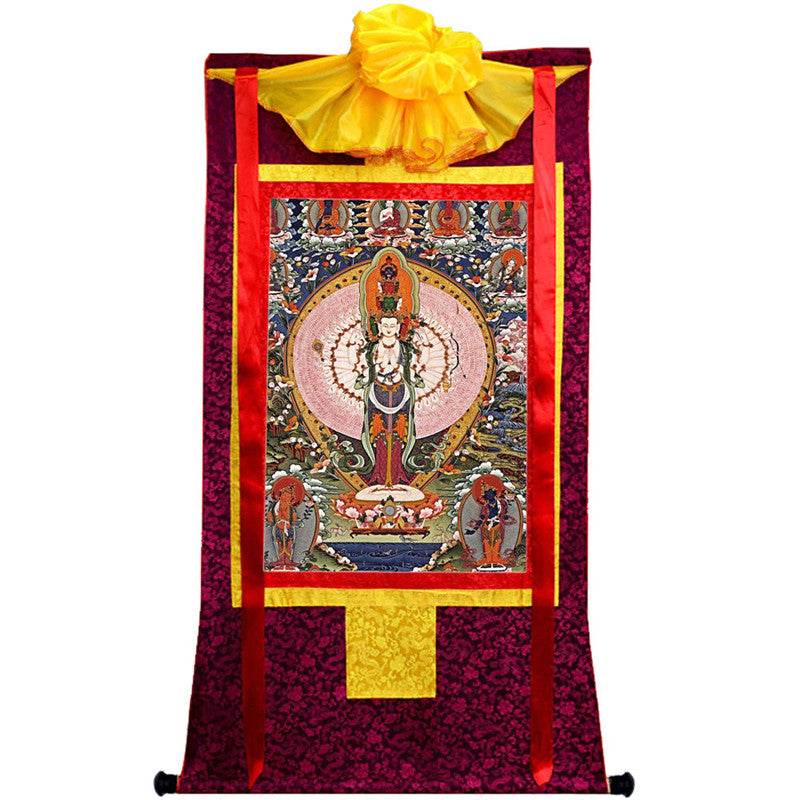 1000 Arms Avalokiteshvara Image - Tibetan thangka painting, view 10