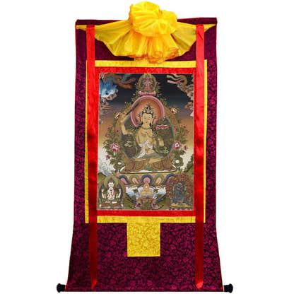 Manjusri - Tibetan thangka painting, view 5