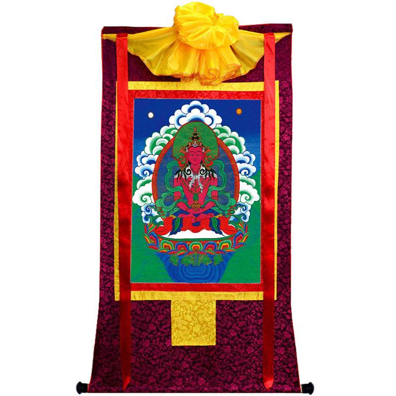 Amitayus Image - Tibetan thangka painting, view 10
