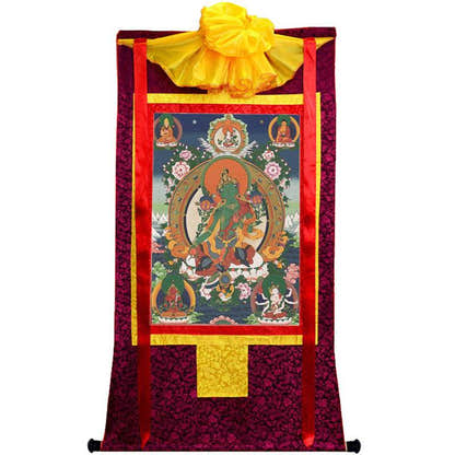 Green Tara Image - Tibetan thangka painting, view 10