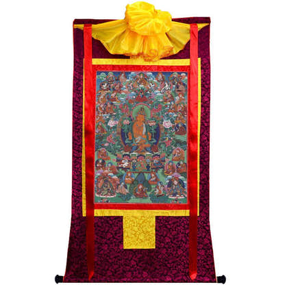 Manjusri - Tibetan thangka painting, view 5