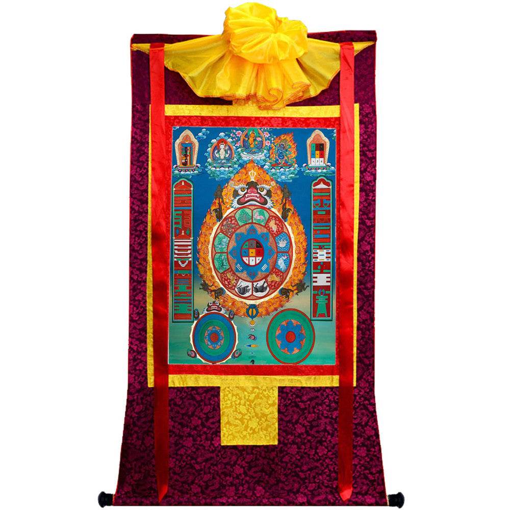 SIPAHO - Melong - Tibetan Calendar - Tibetan thangka painting, view 4