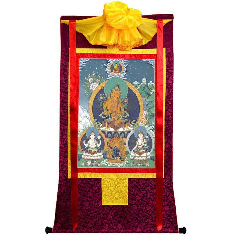 Manjusri Image - Tibetan thangka painting, view 10