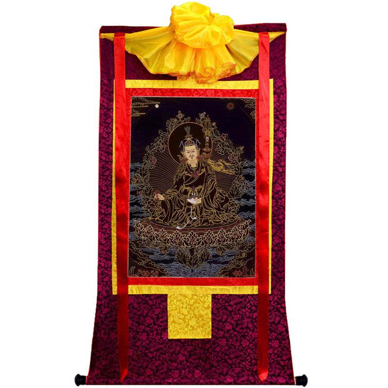 Guru Rinpoche Image - Tibetan thangka painting, view 10