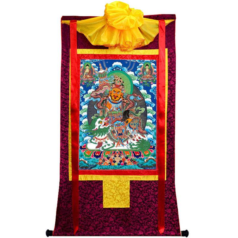 Vaisravana Image - Tibetan thangka painting, view 10