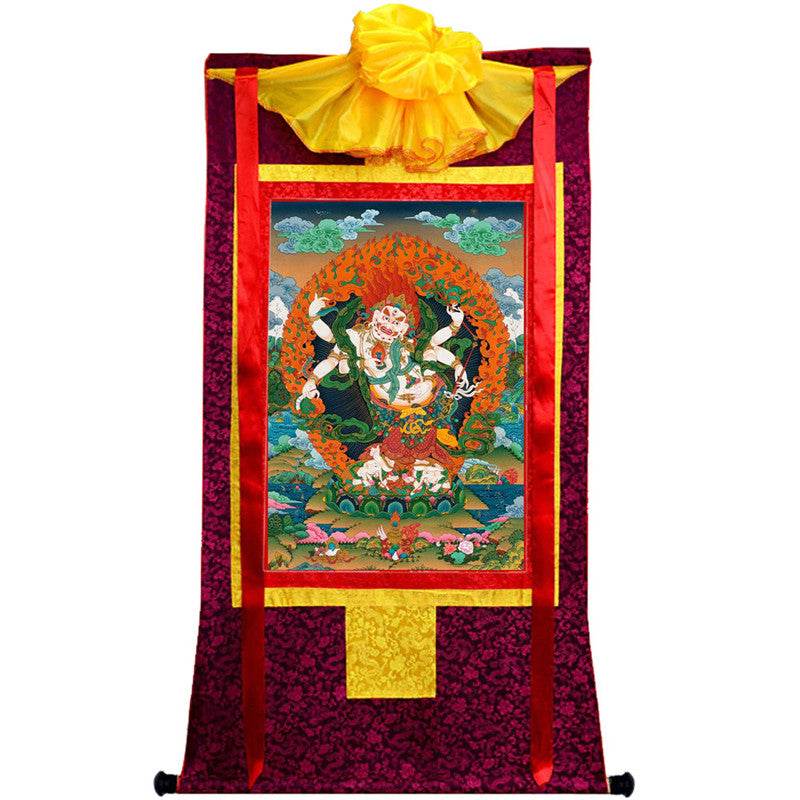 White Mahakala Image - Tibetan thangka painting, view 10