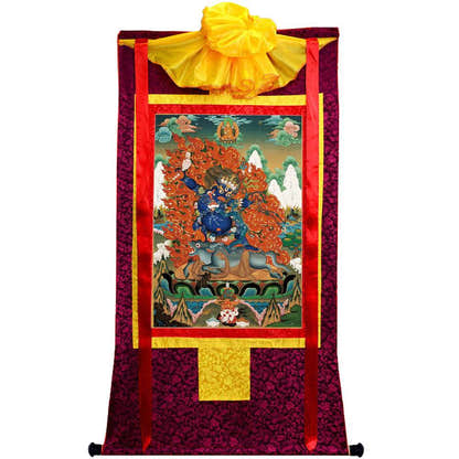 Yamantaka Vajrabhairava - Tibetan thangka painting, view 5