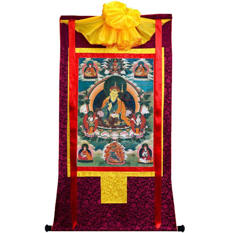 Guru Rinpoche Image - Tibetan thangka painting, view 10