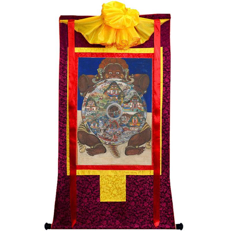 Samsara - Six Realm Wheel of Life Image - Tibetan thangka painting, view 10