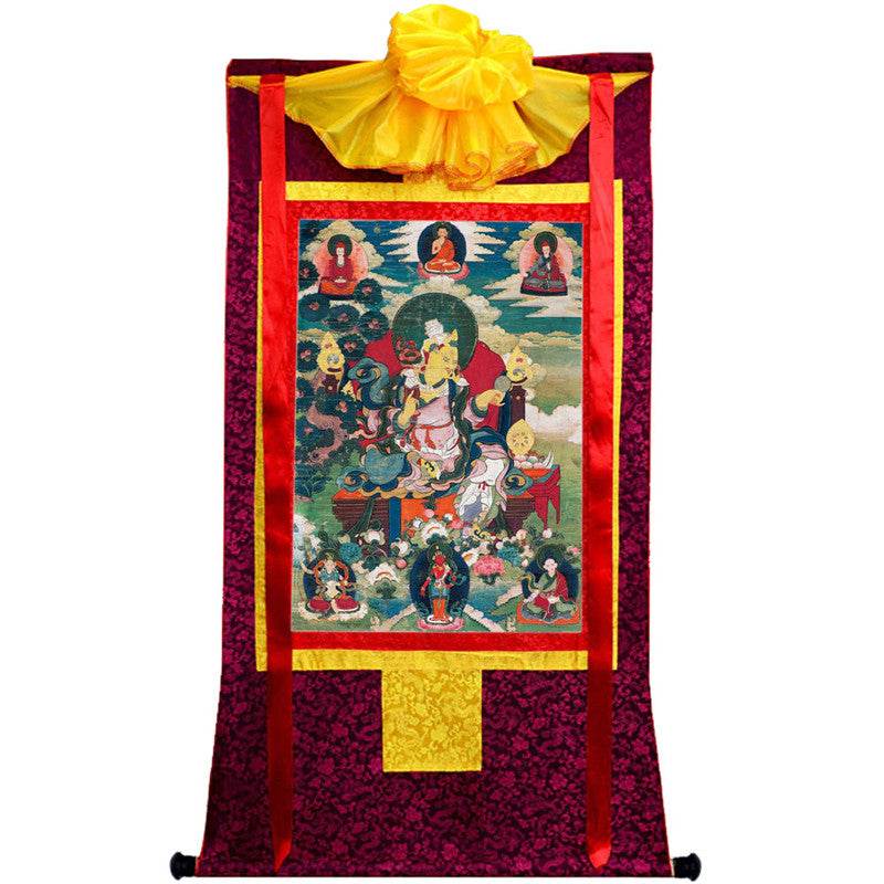 Guru Rinpoche Image - Tibetan thangka painting, view 10