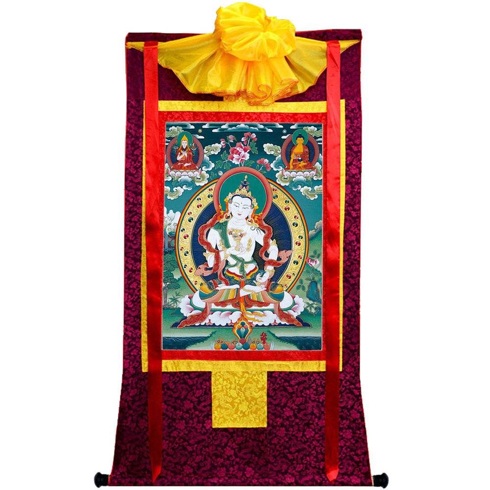 Vajrasattva - Tibetan thangka painting, view 17