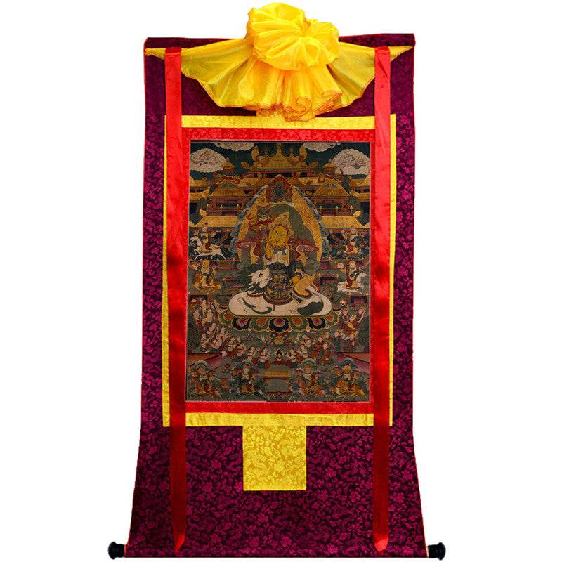 Vaisravana Image - Tibetan thangka painting, view 10