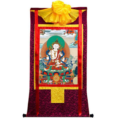 Vajrasattva - Tibetan thangka painting, view 20