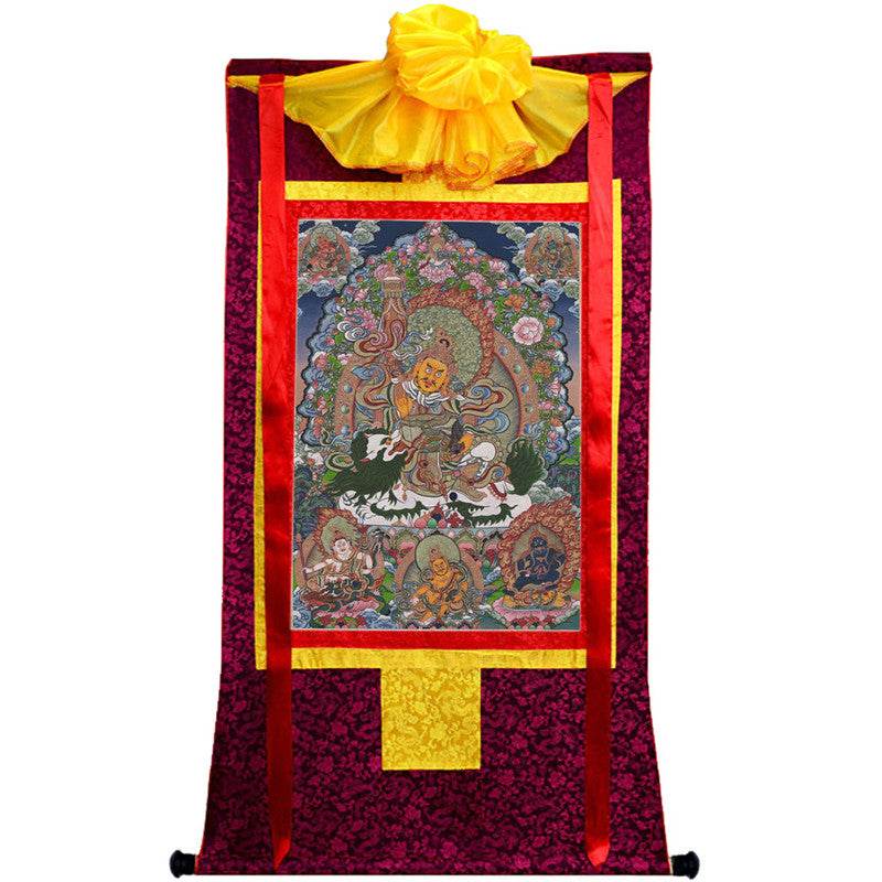 Vaisravana Image - Tibetan thangka painting, view 10