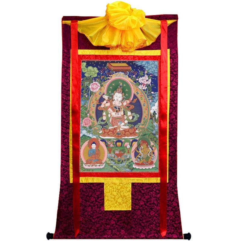 Vajrasatva in Yab Yum Image - Tibetan thangka painting, view 10