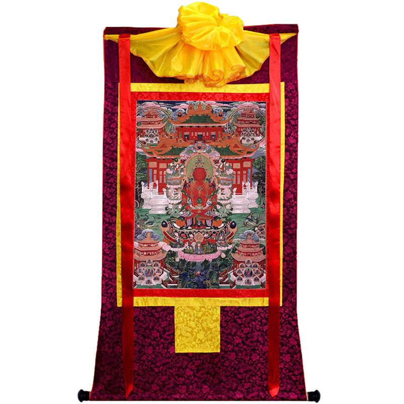 Amitayus Image - Tibetan thangka painting, view 10