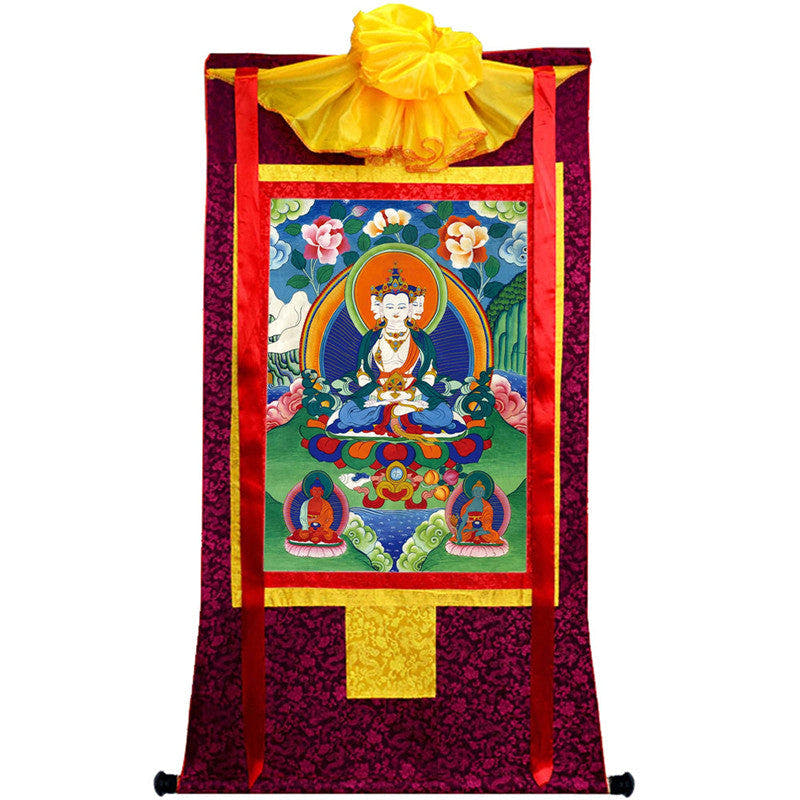 Vairocana \ Mahavairocana Image - Tibetan thangka painting, view 10