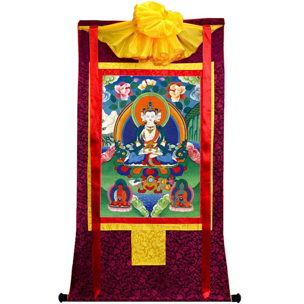Vairocana - Mahavairocana - 18th Century - Tibetan thangka painting, view 5