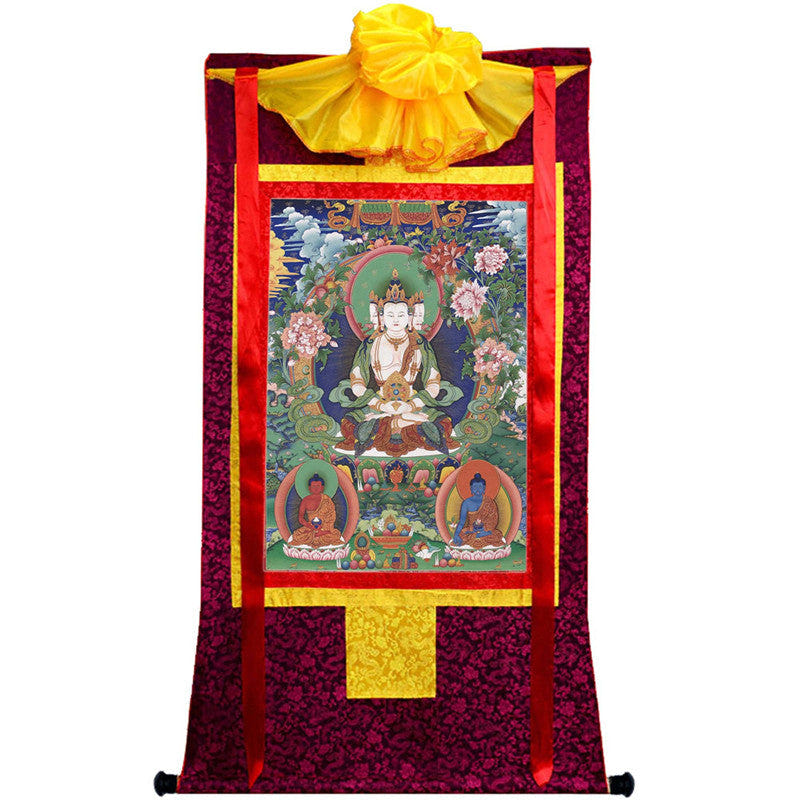 Vairocana - Mahavairocana Image - Tibetan thangka painting, view 10