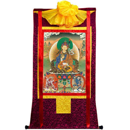 Padmasambhava - Guru Rinpoche - Tibetan thangka painting, view 5