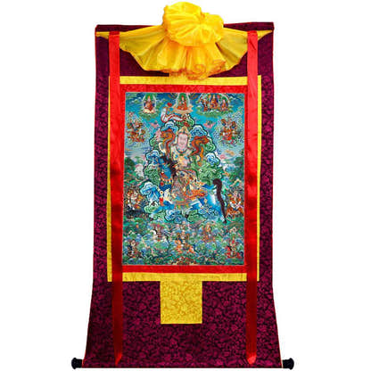 King Gesar - Tibetan thangka painting, view 4