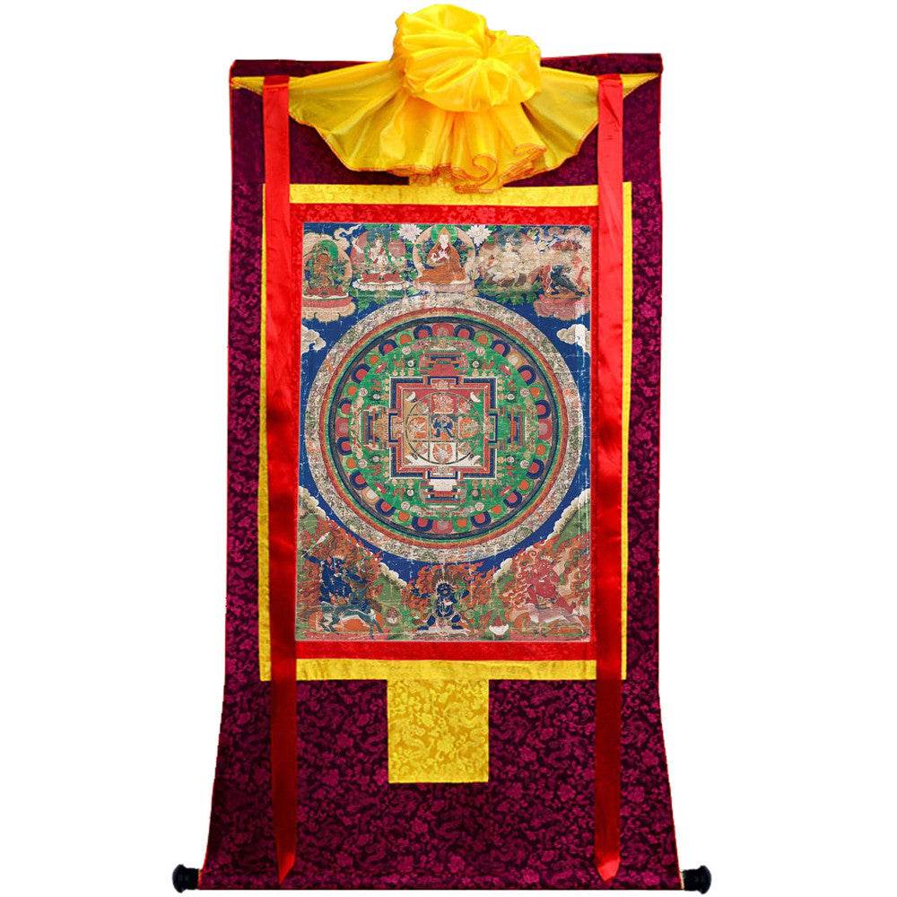 Vajrabhairava / Yamantaka Madala - 14th Century Old Version - Tibetan thangka painting, view 5