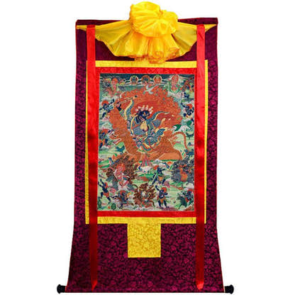 Guru Rinpoche Image - Tibetan thangka painting, view 10
