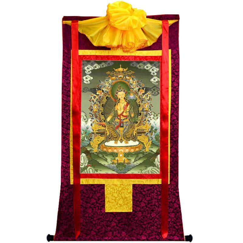 Maitreya - Future Buddha - Tibetan thangka painting, view 5