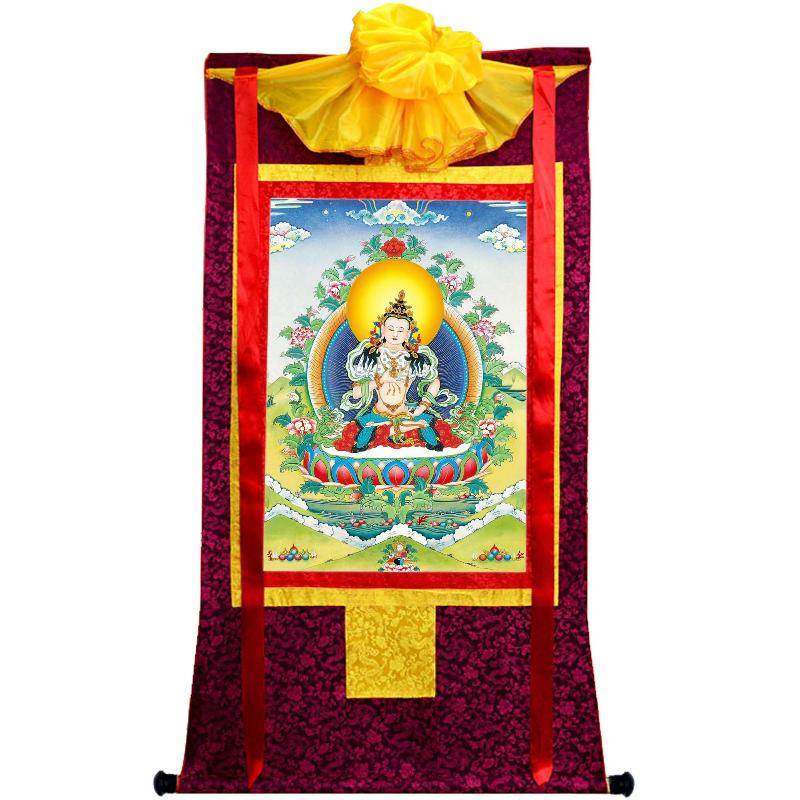 Vajrasattva - Tibetan thangka painting, view 5