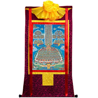 Tsongkhapa's Refuge Tree - 18th Century - Tibetan thangka painting, view 5