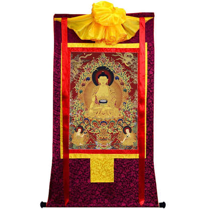 Shakyamuni Image - Tibetan thangka painting, view 10