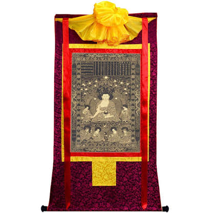 Viśvabhu - Tibetan thangka painting, view 5