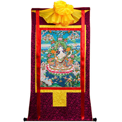 2786-唐卡-HBMT-094妙音佛母-240dpi - Tibetan thangka painting, view 5
