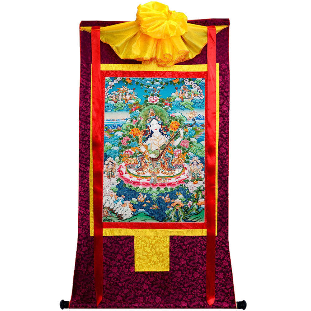 2786-唐卡-HBMT-094妙音佛母-240dpi - Tibetan thangka painting, view 5