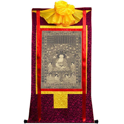 Krakucchanda Buddha Image - Tibetan thangka painting, view 10