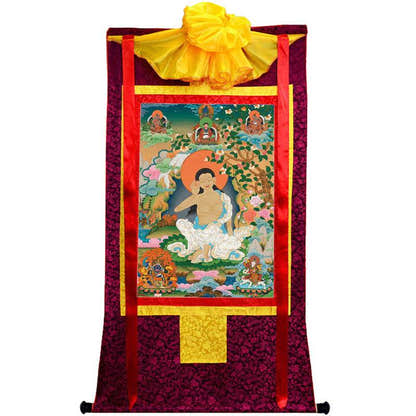 Milarepa Image - Tibetan thangka painting, view 10
