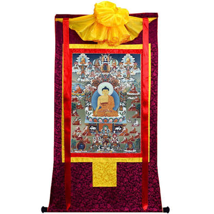 Shakyamuni Image - Tibetan thangka painting, view 10