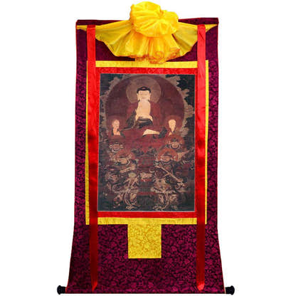 Shakyamuni Image - Tibetan thangka painting, view 10