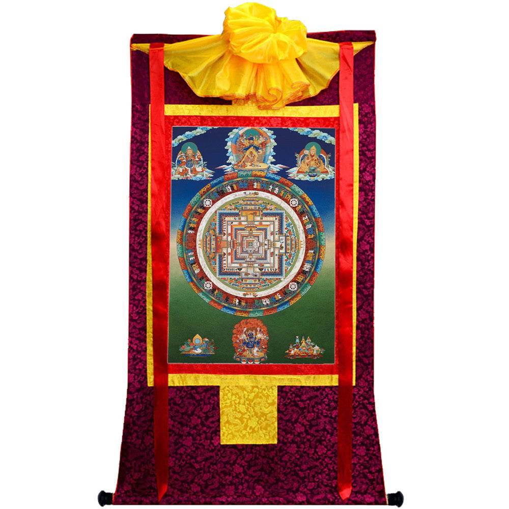 Kalacakravajra Mandala Thangka - Tibetan thangka painting, view 5