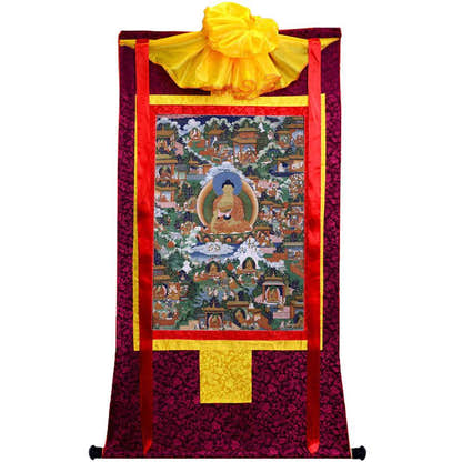 Shakyamuni Image - Tibetan thangka painting, view 10