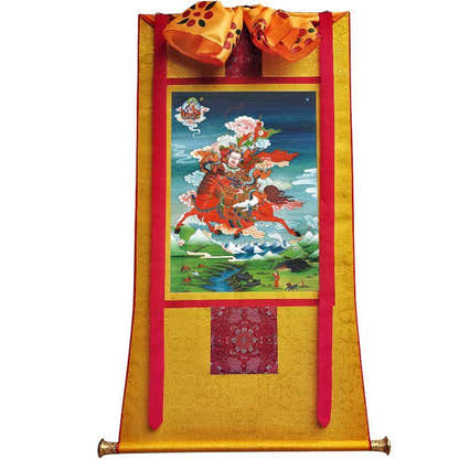King Gesar - Tibetan thangka painting, view 6