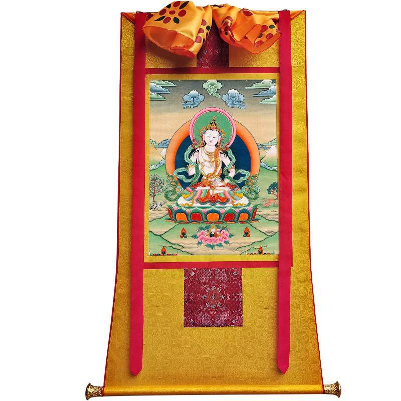 Vajrasattva - Tibetan thangka painting, view 21