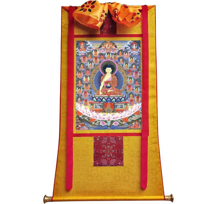 35 Confession Buddhas - Tibetan thangka painting, view 6