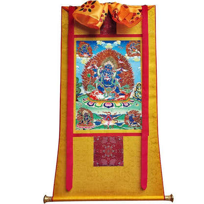 Mahakala - Tibetan thangka painting, view 6