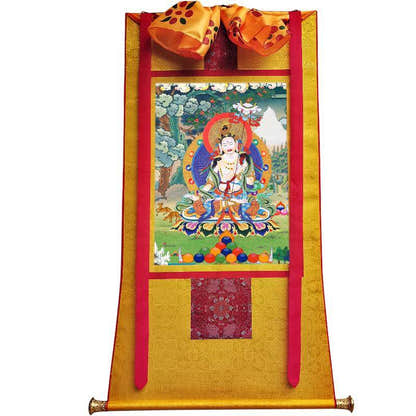 Usnisa Sitatapatra - Great White Parasol - Tibetan thangka painting, view 6