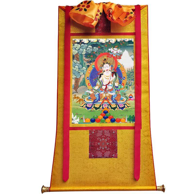 Usnisa Sitatapatra - Great White Parasol - Tibetan thangka painting, view 6