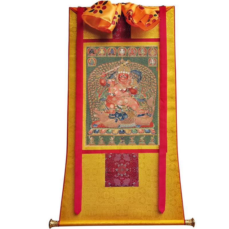 Rakta,Yamari Image - Tibetan thangka painting, view 11