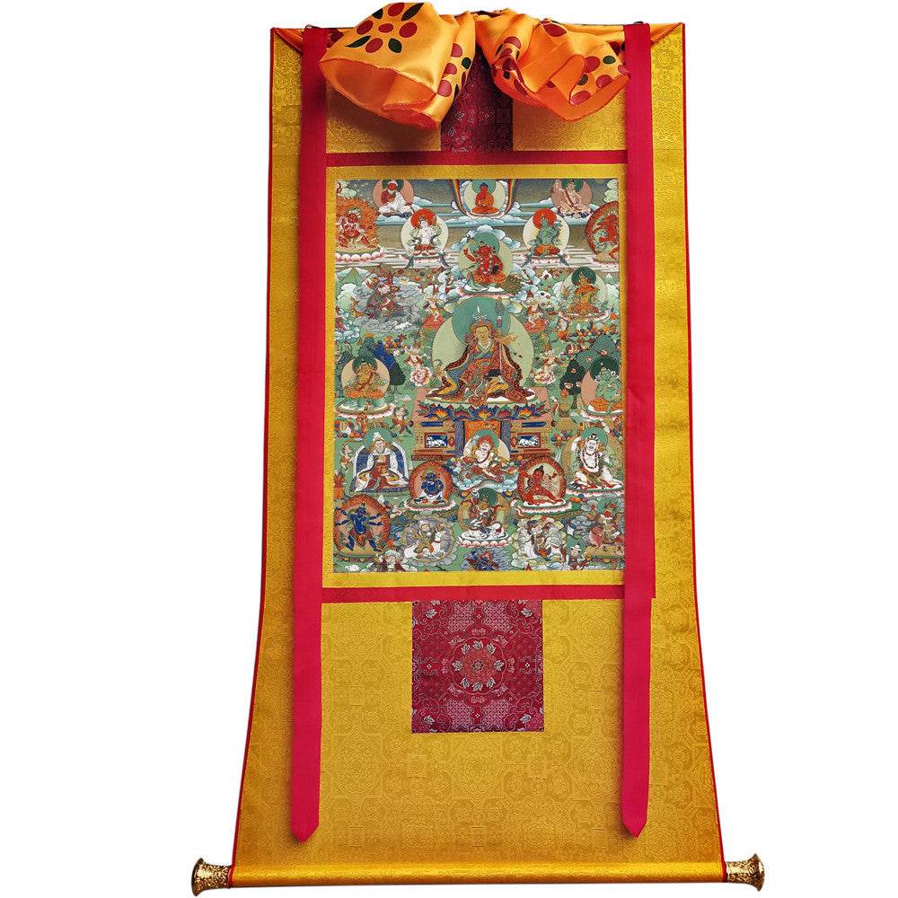 Padmasambhava - Guru Rinpoche - Tibetan thangka painting, view 6